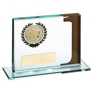 Jade Glass Plaque With Multi Athletics Insert And Plate Gold 1st - 3.25 X 4in - New 2022