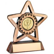 Bronze Gold Resin Generic Mini Star Trophy 4.25in