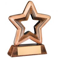 Bronze Gold Resin Generic Mini Star Trophy 4.25in