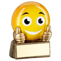 Bronze Yellow Thumbs Up Emoji Figure Trophy 2.75in - New 2019