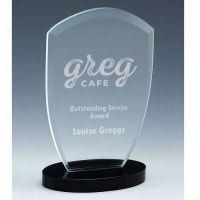 Oval Arch Jade Glass Award 7.75 Inch (19.5cm) : New 2020