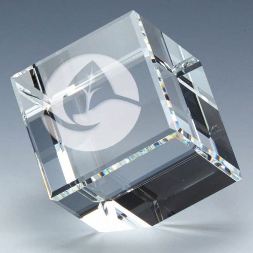 Floating Crystal Cube 2 3/8 x 2 3/8 Inch (6cm x 6cm) : New 2020