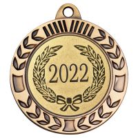 Wreath Medal Extra Thick Antique Gold - 2.75in - New 2022
