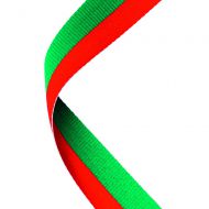Medal Ribbon Red Green 30 X 0.875in