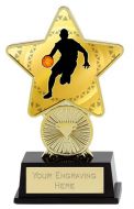 Basketball Trophy Award Superstar Mini Gold 4.25 Inch (10.5cm) : New 2020