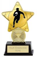 Rugby Trophy Award Superstar Mini Gold 4.25 Inch (10.5cm) : New 2020