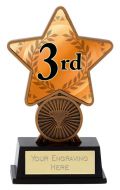 3rd Place Trophy Award Superstar Mini Bronze 4.25 Inch (10.5cm) : New 2020