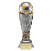 FOOTBALL TROPHY FEMALE SIZE 17.5 CM FREE ENGRAVING  A1792C RESIN 