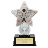 Tennis Trophy Award Superstar Mini Silver 4.25 Inch (10.5cm) : New 2020